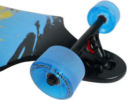 Vista 3 de Paradise Longboard Drop Through Complete Cruiser - Monopatín Sun Splash, 9.75 x 39.75 pulgadas