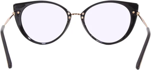 Vista 4 de Gafas Tom Ford FT 5815 -B 001 Negro Brillante Logotipo t Oro RosaBloque Azul Le