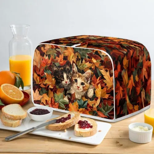 Vista 5 de AFPANQZ Cubiertas de tostadora de arce para gatos 3D, cubiertas de protección para horno, tostadora de pan, cubiertas de protección para tostadora a
