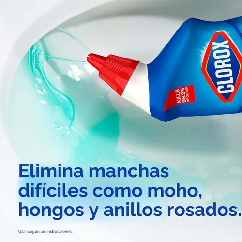 Vista 4 de Clorox Limpiador de inodoro con blanqueador, limpiador de lluvia, 24 onzas