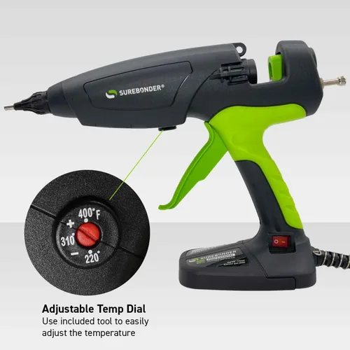 Vista 2 de Surebonder PRO2-500 Grado industrial 500 vatios Temperatura ajustable Heavy Duty High Output Flow 5/8 "Hot Melt Glue Gun
