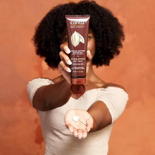 Vista 9 de Cantu Therapy Crema corporal hidratante de manteca de cacao para pieles muy secas, 8.5 onzas
