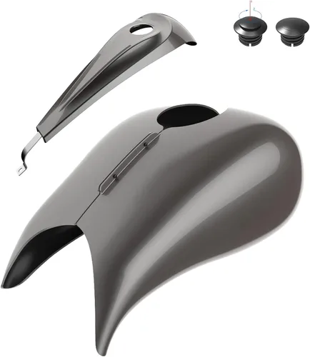 Vista 41 de Fundas de tanque estiradas para whisky ámbar con consola de tablero para Harley Touring Street Glide Road Glide 2014 2015 2016 2017 2018 2019 2020