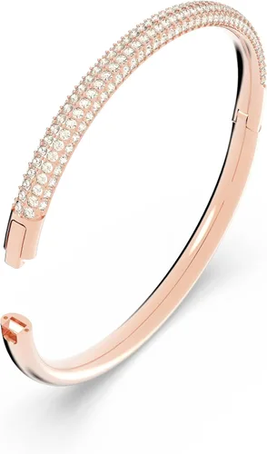 Vista 3 de Swarovski Brazalete Dextera, cristal transparente, acabado en tono oro rosa