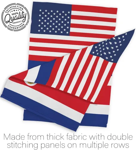 Vista 7 de Bandera de la Amistad de Costa Rica de la Copa del Mundo de Estados Unidos para decoración exterior de la casa, decoración al aire libre, tapiz