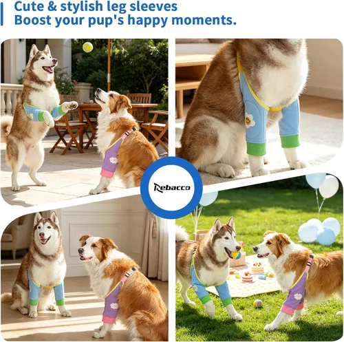 Vista 5 de Fundas protectoras de codo para perros para patas delanteras para dejar