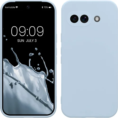 Vista 109 de kwmobile Funda compatible con Google Pixel 9 - Funda protectora delgada de TPU para teléfono - Acabado mate suave - Piedra antigua