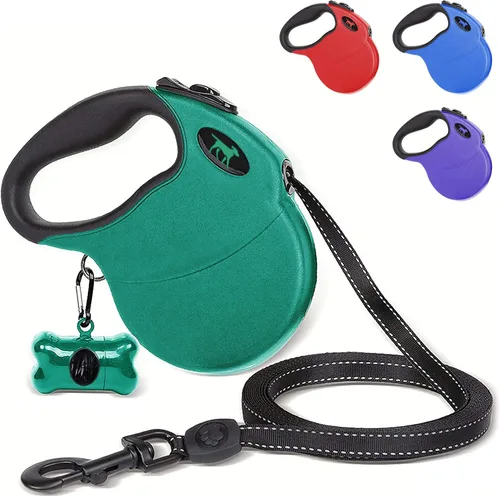Vista 11 de Tuff Pupper Correa retráctil resistente para perro Correa para perro de 16 pies con costuras reflectantes para seguridad nocturna Bloqueo