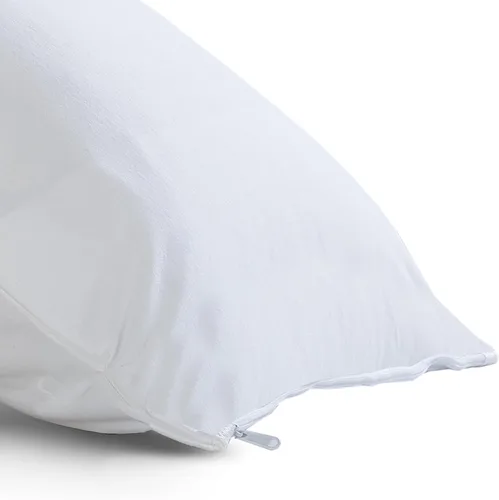 Vista 4 de Fresh Ideas Protectores de almohada todo en uno de fácil cuidado, paquete de 2, estándar/Queen
