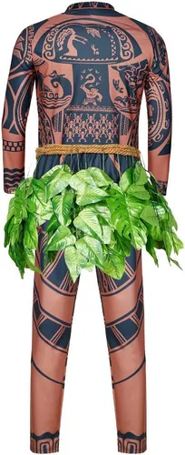 Vista 2 de Maui Tattoo Cosplay CostumePants Halloween Cosplay Costume Maui Costume Adult Men
