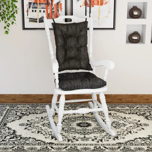 Vista 7 de Klear Vu The Gripper - Juego de cojines antideslizantes para silla mecedora con acolchado grueso, incluye almohadilla de asiento y almohada