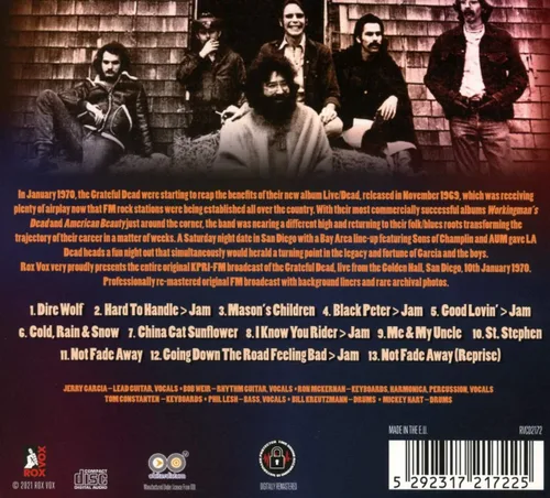 Vista 2 de Live In San Diego 1970