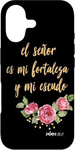 Vista 32 de Carcasa para iPhone 11 Salmos El Señor Es Mi Fortaleza Biblia Cristiana