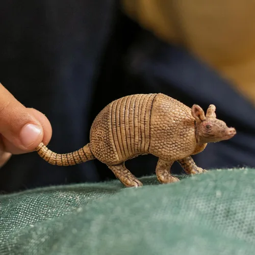 Vista 2 de Schleich Wild Life - Figura de Armadillo de juguete de animales salvajes, niños y niños pequeños a partir de 3 años