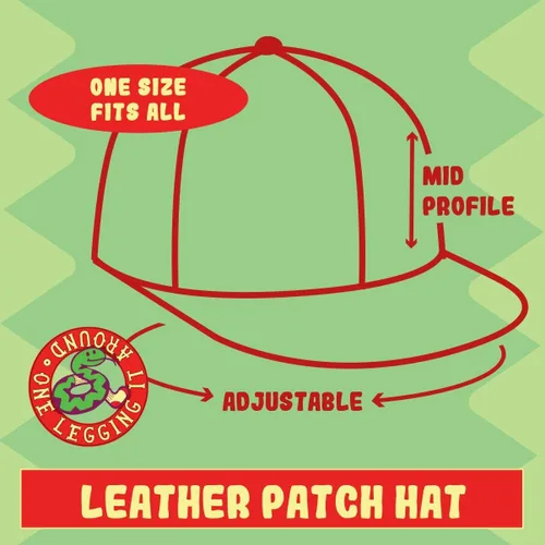 Vista 3 de One Legging it Around of Course I'm Right! I'm A Pereira! - Sombrero de piel con estampado de parche negro