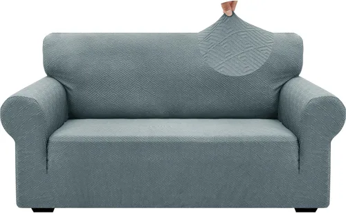 Vista 11 de ZNSAYOTX 1 Funda de silla Jacquard para sala de estar, funda de silla de alta elasticidad con brazos, antideslizante, apta para mascotas, funda