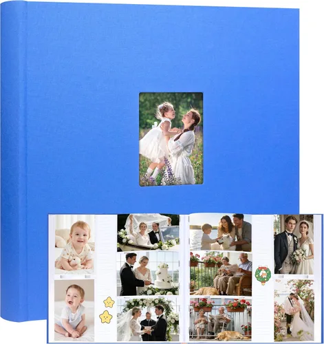 Vista 13 de Álbum de fotos de 600 bolsillos 4x6 con espacio para escribir, álbum de fotos de gran capacidad 4x6 que contiene 600 fotos horizontales