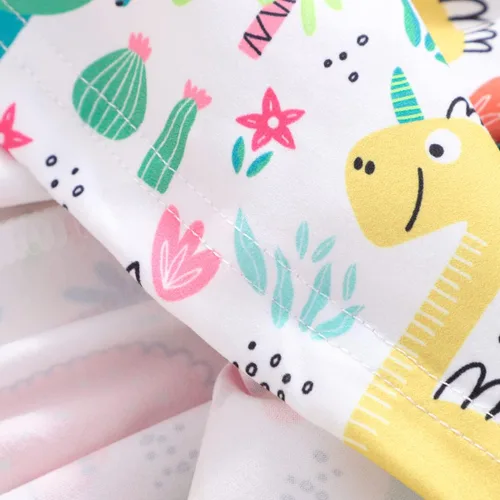 Vista 7 de Popshion Vestidos de niña con mangas con vuelo, vestido de verano para niños, fiesta de cumpleaños, sin mangas, vestido de 1 a 8 años