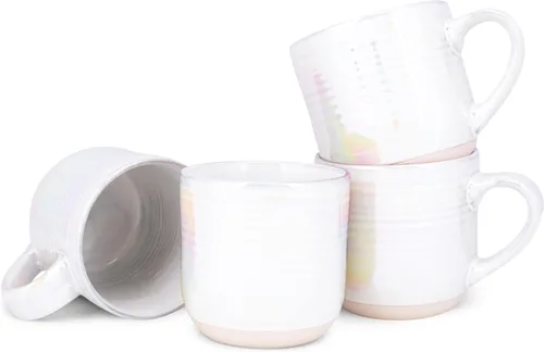 Vista 10 de Elanze Designs - Taza de café de cerámica con esmalte reactivo brillante, tamaño grande de 17 onzas líquidas, taza de cocina diaria de grado