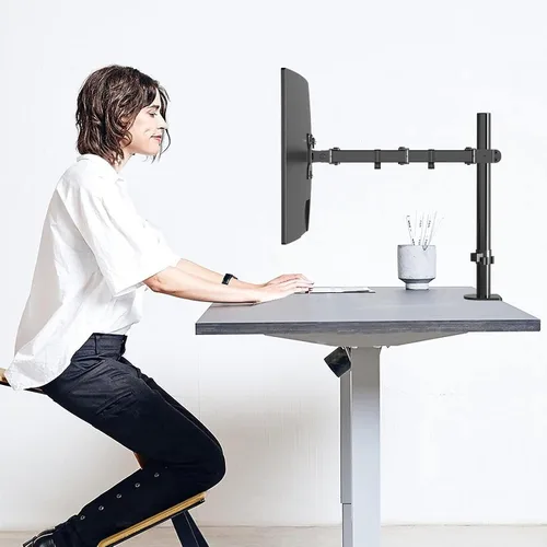 Vista 6 de [Usado] Pholiten Soporte de escritorio con brazo de monitor único