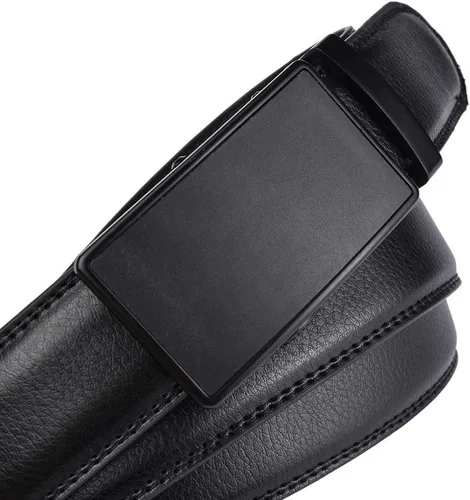 Vista 3 de Cinturón de trinquete para hombre Cinturones deslizantes de cuero genuino ajustables