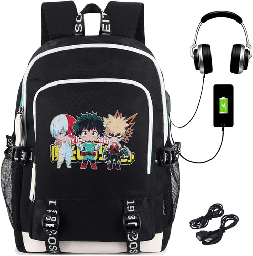 Vista 4 de Roffatide Mochila de anime impresa, My Hero Academia a, Classic