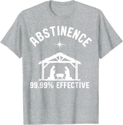 Vista 42 de Abstinence 99.99 Percent Effective Nativity Christmas Joke T-Shirt