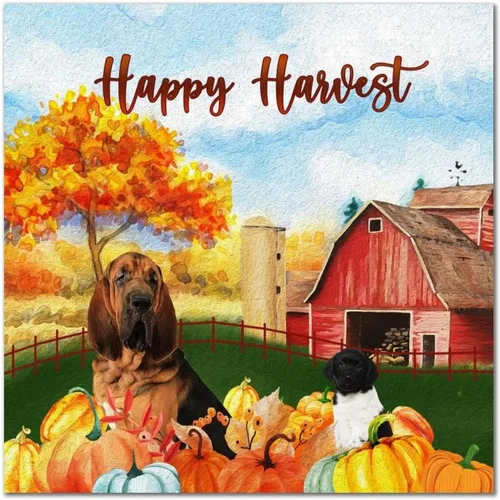 Vista 8 de Happy Harvest Labrad Doodle Dog Barn Wood Sign Fall Pumpkin Wall Plaque Pumpkin Farm Wood Panels Classic Home Wall Hanging Sign Decoration for Front