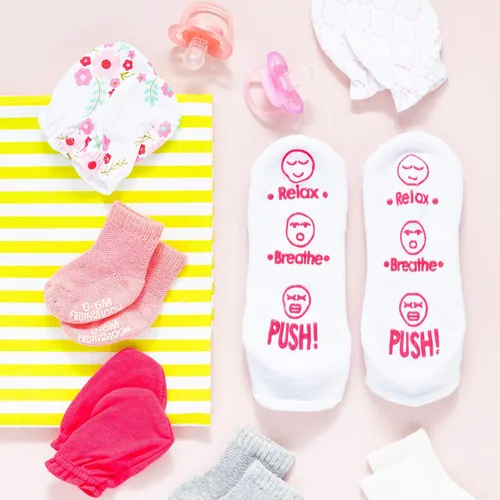 Vista 2 de Calcetines de parto y parto - Divertido regalo de empuje para futura mamá