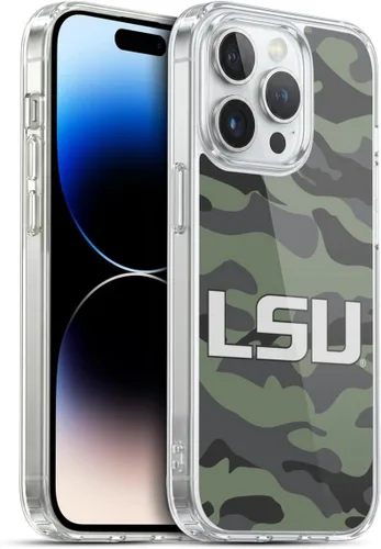 Vista 210 de Head Case Designs Funda de gel suave con licencia oficial de la Universidad Estatal de Louisiana LSU Camou compatible con Apple iPhone 7 Plus/iPhone