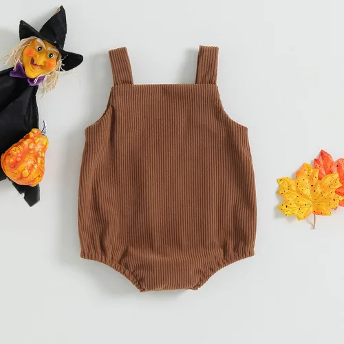 Vista 5 de Traje de Halloween para bebé recién nacido, overol sin mangas, con botones, ropa unisex de otoño