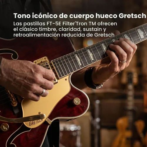Vista 8 de Gretsch G5422TG Guitarra eléctrica electromática clásica de doble corte con Bigsby - Mancha de nogal Bigsby, Mancha De Nuez