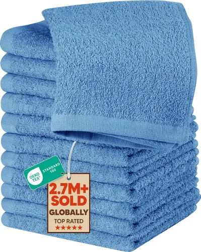 Vista 26 de Utopia Towels Juego de 12 paños de algodón – 100% algodón hilado en anillo, paños de franela de alta calidad, altamente absorbentes y suaves al
