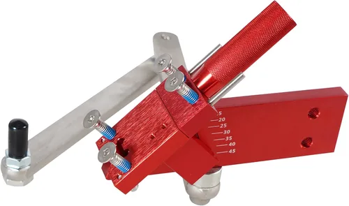 Vista 7 de Afilador de cuchillas de cortacésped ajustable de 15° a 45° - Kit de herramientas de soporte de equilibrador ergonómico para el hogar y el comercio