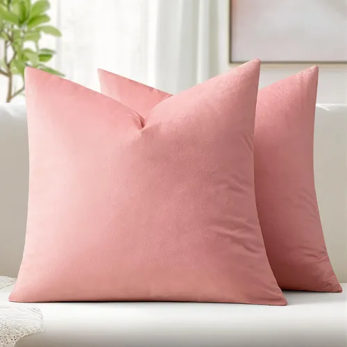 Vista 22 de MIULEE Paquete de 2 fundas de almohada de terciopelo decorativas rectangulares lumbares, fundas de cojín suaves sólidas para sofá, sofá, dormitorio