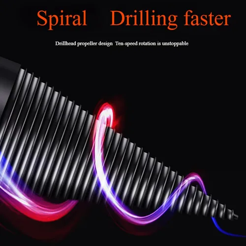 Vista 5 de Firewood Splitter Drill Bit, Removable Screw Cone Wood Drill Bit Set, Steel Kindling Splitter Drills Bits with 3 Attachment, Firewood Splitting Cut
