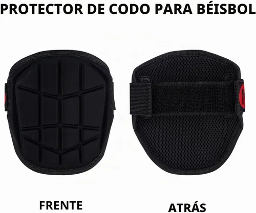 Vista 7 de Coderas de béisbol, coderas para jóvenes y adultos, codos para béisbol, sóftbol Negro