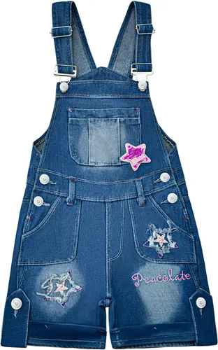 Vista 2 de Peacolate 4-11T Little & Big Girls Jumper Dress Casual Strap Denim Overalls