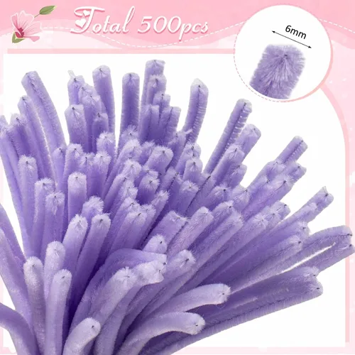 Vista 4 de Peryiter - Paquete de 500 limpiapipas para manualidades, macaron, 12 Macarrón
