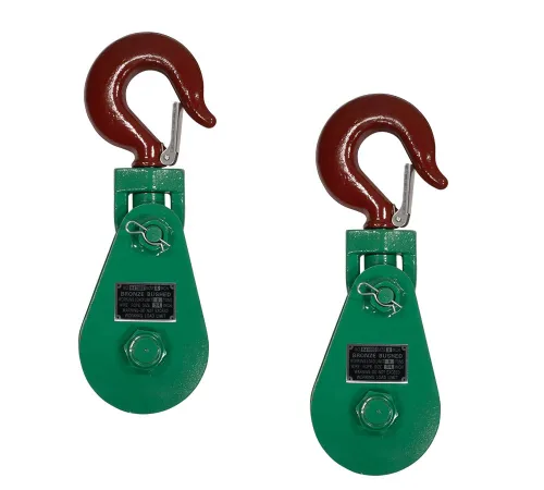 Vista 10 de Mytee Products Bloque de arrebate con gancho WLL 2 Toneladas Polea de 3"' + ' Cable de alambre de 3/8" Pulley para rescate con enrollamiento