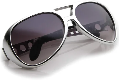 Vista 4 de zeroUV Gafas de sol grandes Elvis King Of Rock & Roll Aviator 2.480 in