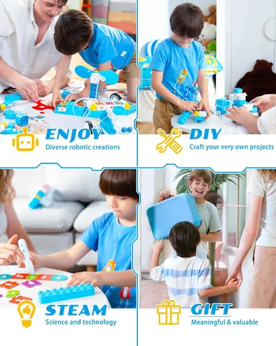 Vista 7 de WhalesBot B3 Pro Kit de Robot de Programación 24-en-1 STEM Juguetes para Niños 4+, Lápiz Inteligente Avanzado y Tarjetas de Programación, Juguetes