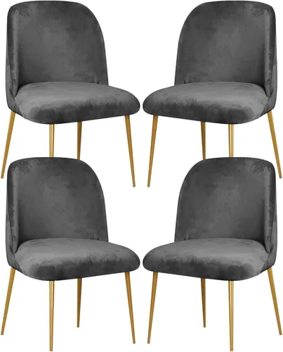 Vista 17 de Juego de 2 fundas superelásticas para sillas de comedor de 2/4/6, funda de terciopelo para sillas modernas de mediados de siglo, funda de silla sin