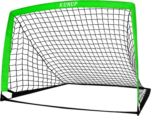 Vista 13 de Portería de fútbol portátil de 5 x 3, 6 x 4, 9 x 5 pies, para patio trasero, red de práctica de fútbol plegable con bolsa de transporte para niños