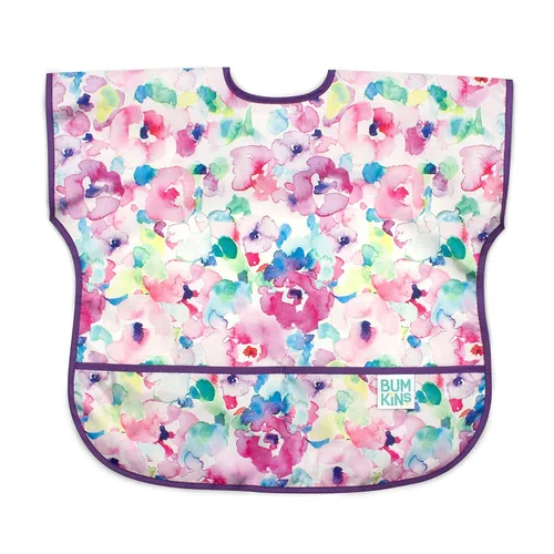 Vista 12 de Bumkins - Babero de manga corta para niña o niño, para niños pequeños de 1 a 3 años, tamaño grande, esencial imprescindible para niños pequeños