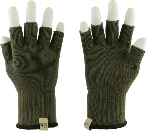 Vista 10 de Minus33 Merino Wool Forro de guantes sin dedos Gris ceniza