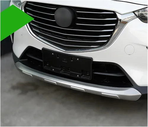 Vista 5 de Parachoques delantero y trasero compatible con Mazda CX-3 CX3 2016-2022, protector de difusor de acero inoxidable (color : parachoques delantero)