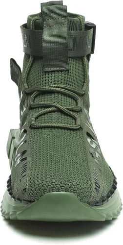 Vista 4 de Jakcuz Tenis de caña alta para hombre y mujer, transpirables, para gimnasio, atletismo, correr, caminar, tenis, niños y niñas, cómodos zapatos