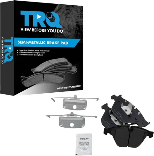 Vista 164 de TRQ Pastillas de freno delanteras semi metálicas compatibles con Ford Expedition 2018-2021 F-150 2018-2020 Lincoln Navigator 2018-2022