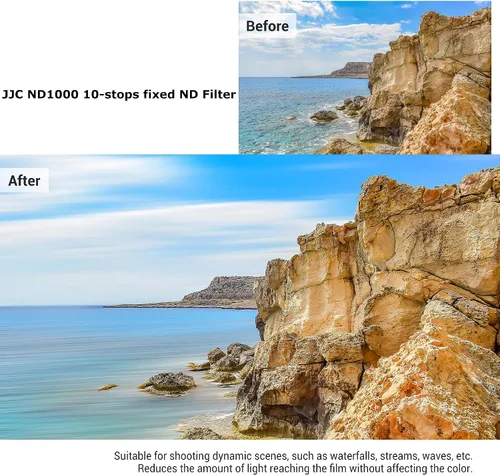 Vista 5 de JJC Filtro ND de 1.594 in ND1000 Fijo 10-Stop Densidad Neutral Fader para Sony ZV-E10 II ZVE10 A7C II ZV-E1 ZV-1F A6700 A6600 A6500 A6400 A6300